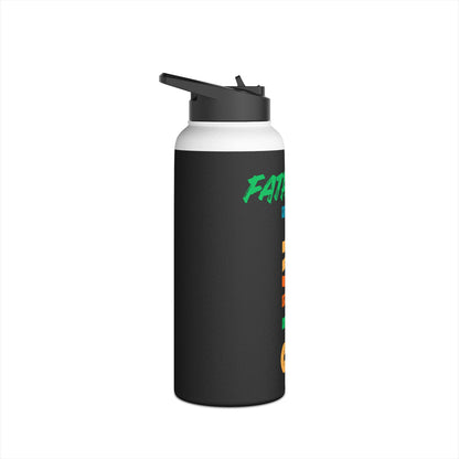 Prayer Vibes Stainless Steel Water Bottle — “Prayer” Vertical Color Block Design