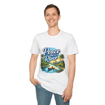 Peace Like a River T‑Shirt — Scenic River Prayer Tee
