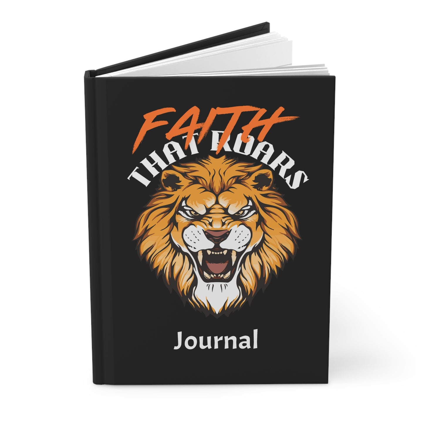 Bold Lion Faith Journal - Hardcover Matte Office Notebook