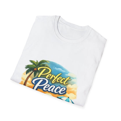 Perfect Peace Beach T-Shirt — Tropical Palm Sunset Graphic Tee