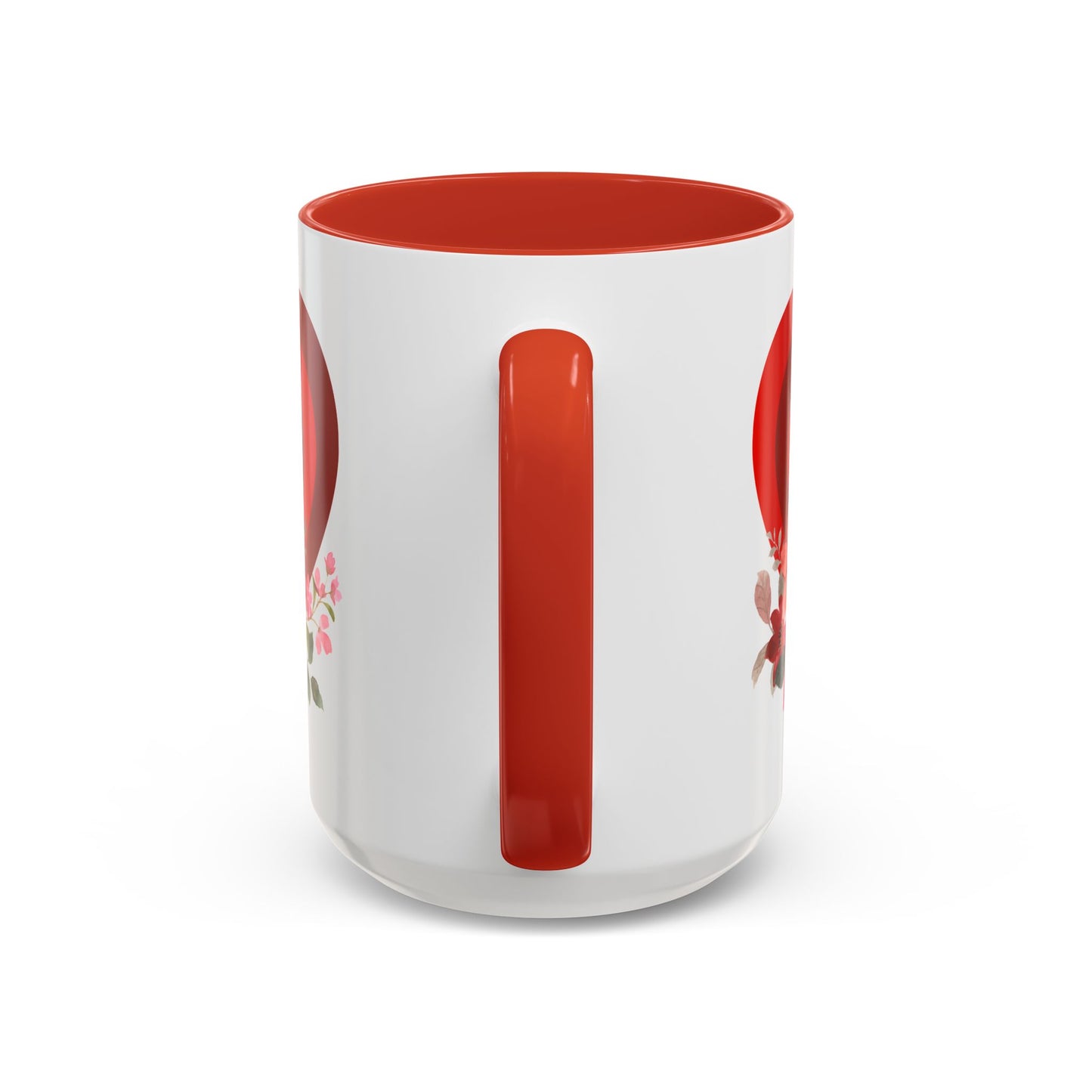Floral Heart Accent Coffee Mug - Perfect Gift for Valentine's Day & Anniversaries