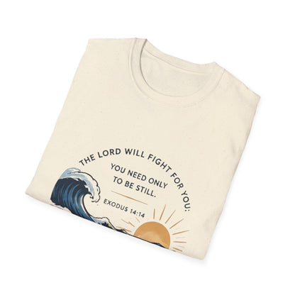 Resilience T-Shirt — "The Lord Will Fight for You" Exodus 14:14 Christian Tee