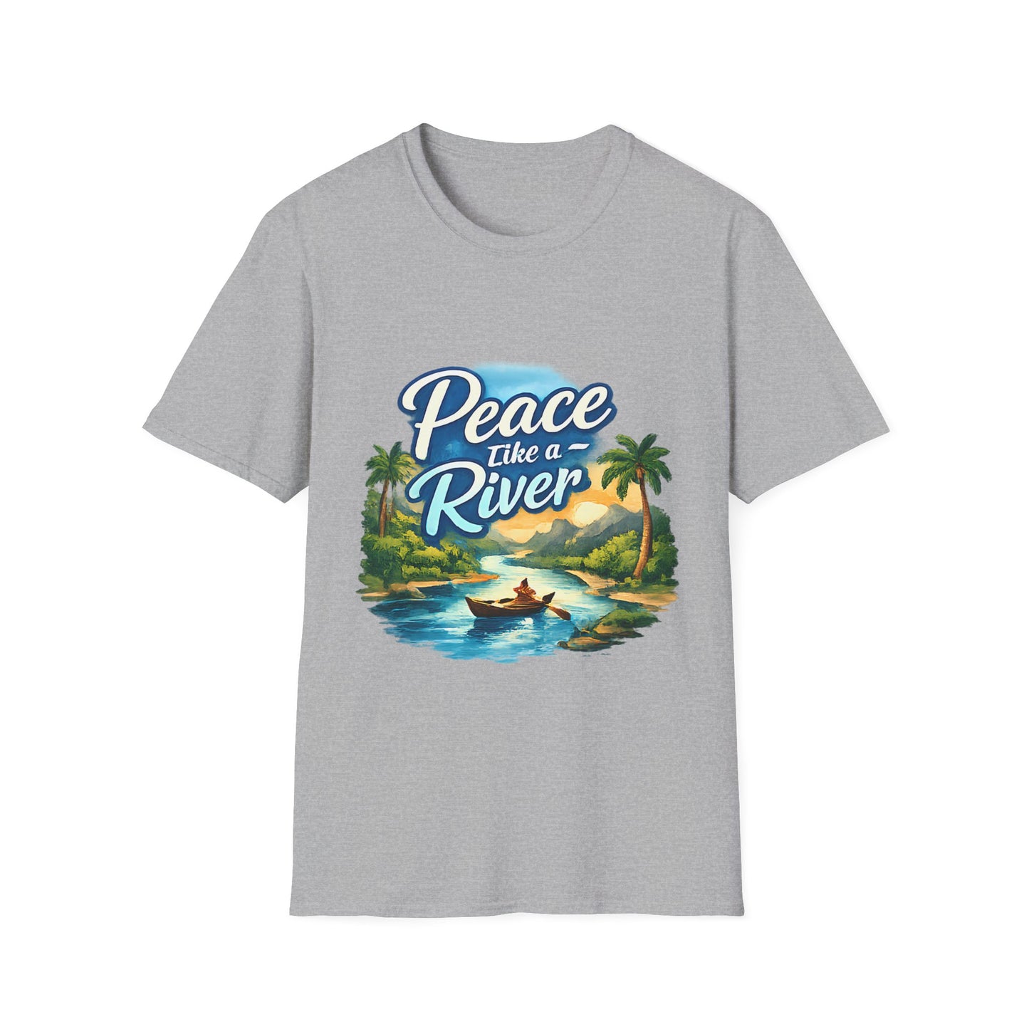 Peace Like a River T‑Shirt — Scenic River Prayer Tee