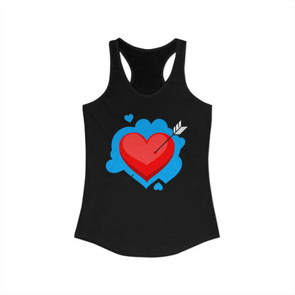 Valentine's Day Heart Racerback Tank for Women