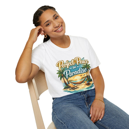 Perfect Peace in Paradise T-Shirt — Tropical Beach Graphic Tee