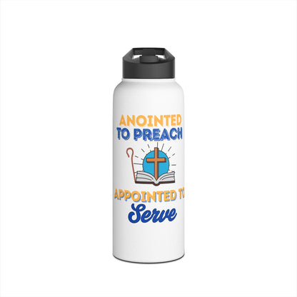 Anointed to Preach • Stainless Steel Water Bottle — Appointed to Serve Christian Faith Bottle