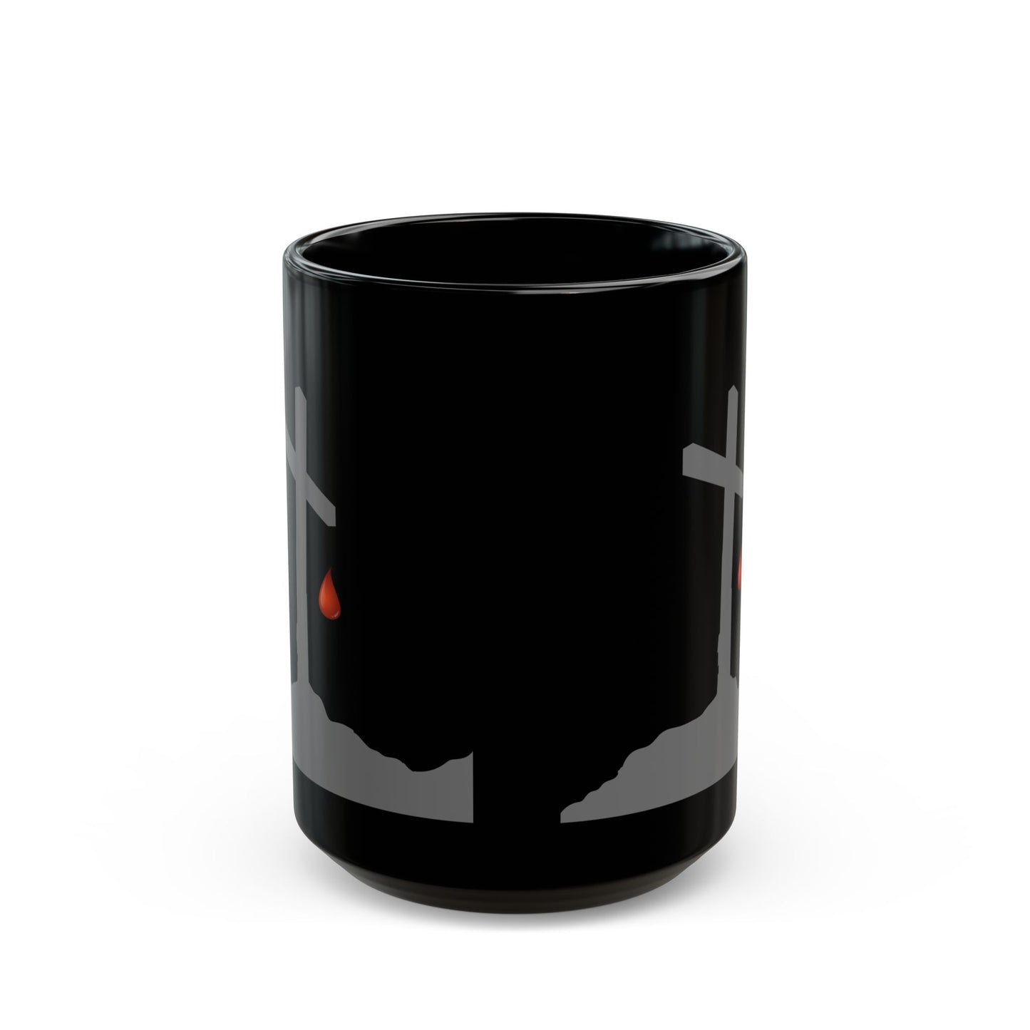 Inspirational Black Mug with Cross Design - Perfect Gift for Faithful Moments