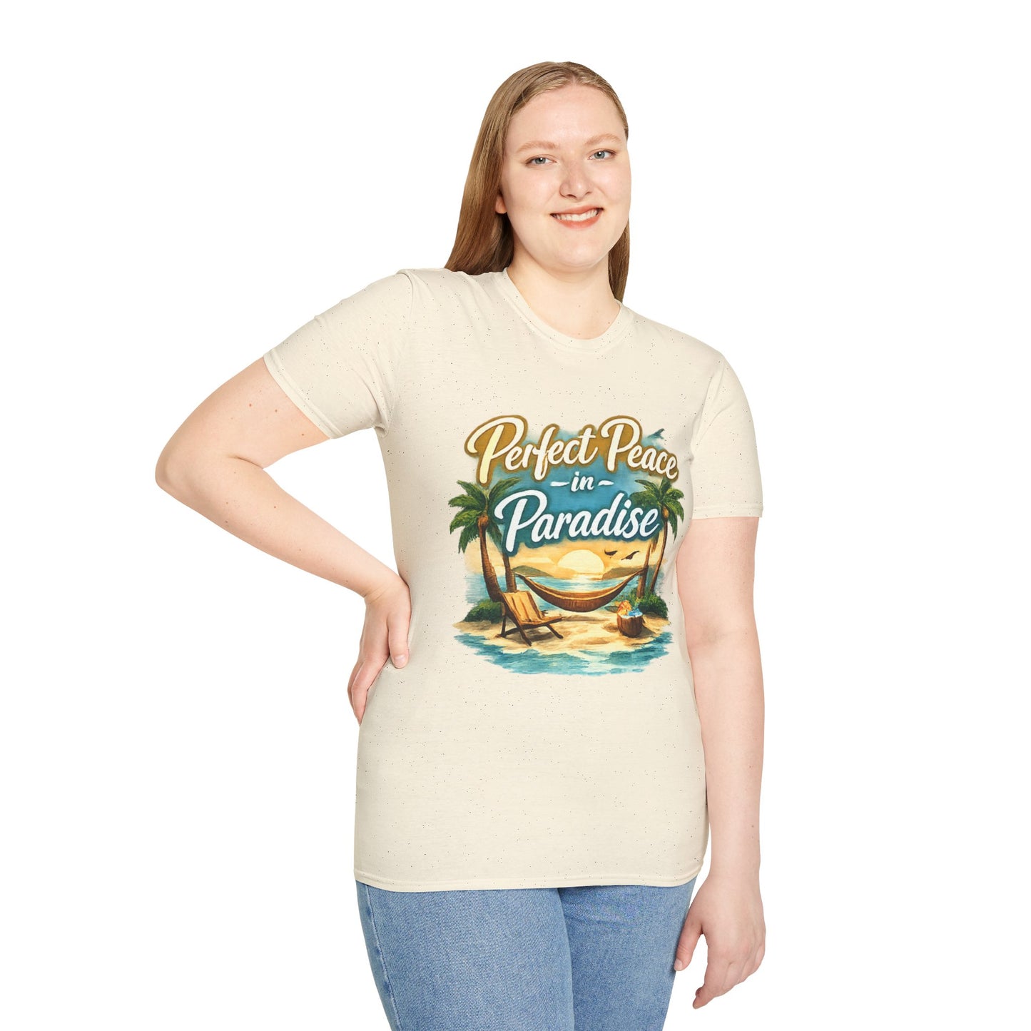 Perfect Peace in Paradise T-Shirt — Tropical Beach Graphic Tee