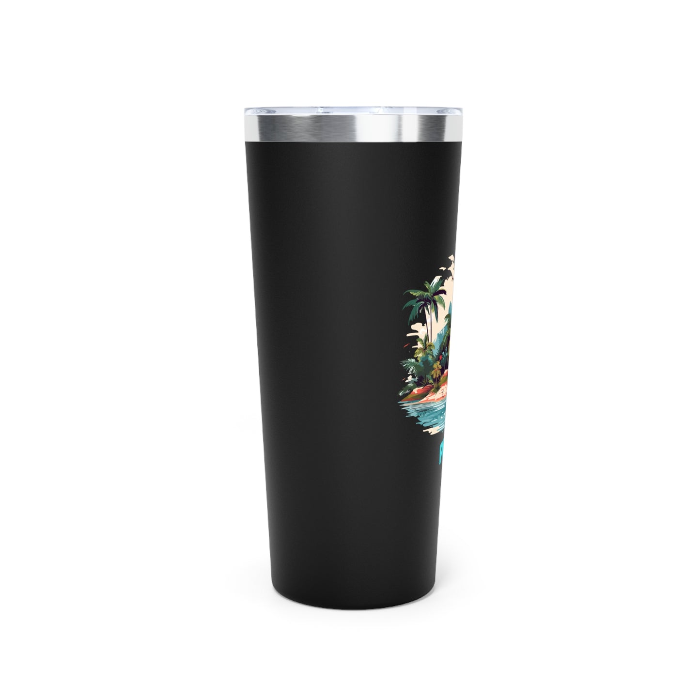 Tumbler with Tropical Design | Perfect Peace | Insulated Coffee Cup, Travel Mug, Vacation Gift, Summer Drinkware, Outdoor Adventures