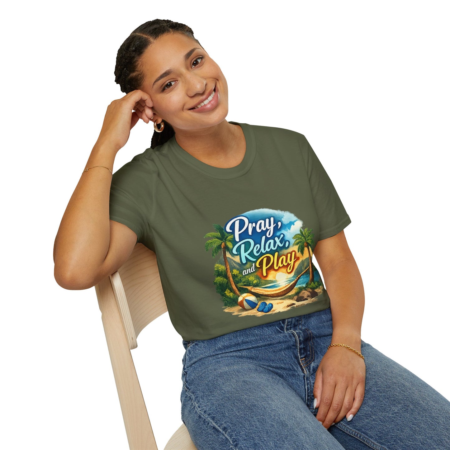 Pray, Relax & Play Beach T-Shirt