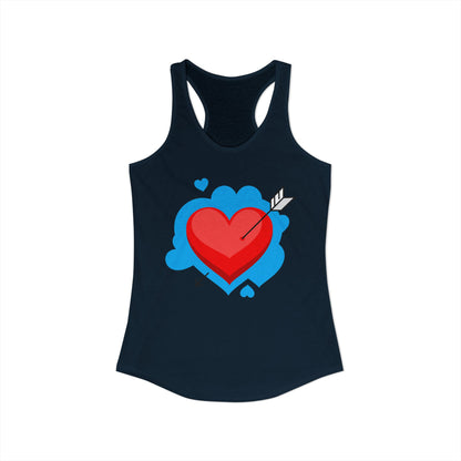 Valentine's Day Heart Racerback Tank for Women