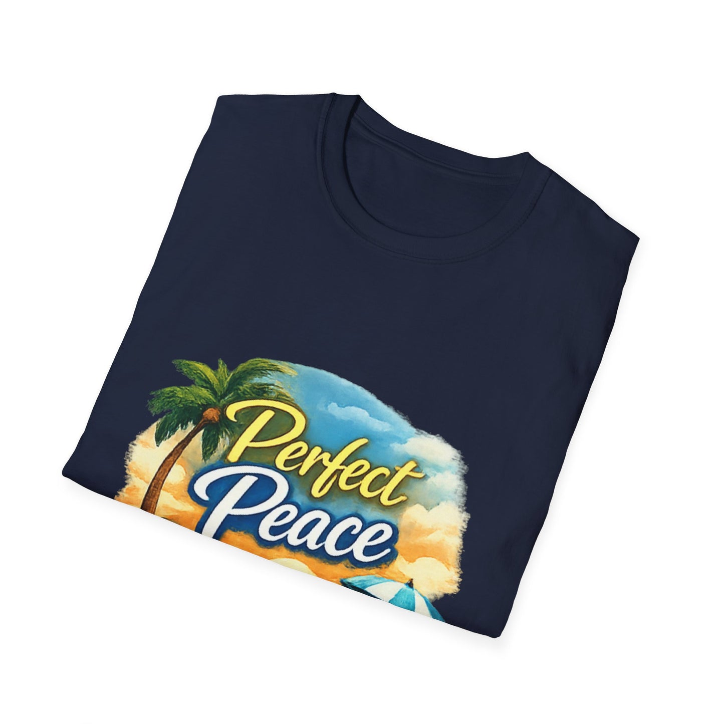 Perfect Peace Beach T-Shirt — Tropical Palm Sunset Graphic Tee
