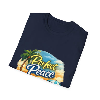 Perfect Peace Beach T-Shirt — Tropical Palm Sunset Graphic Tee