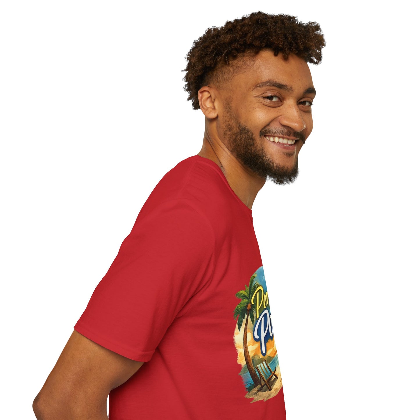 Perfect Peace Beach T-Shirt — Tropical Palm Sunset Graphic Tee