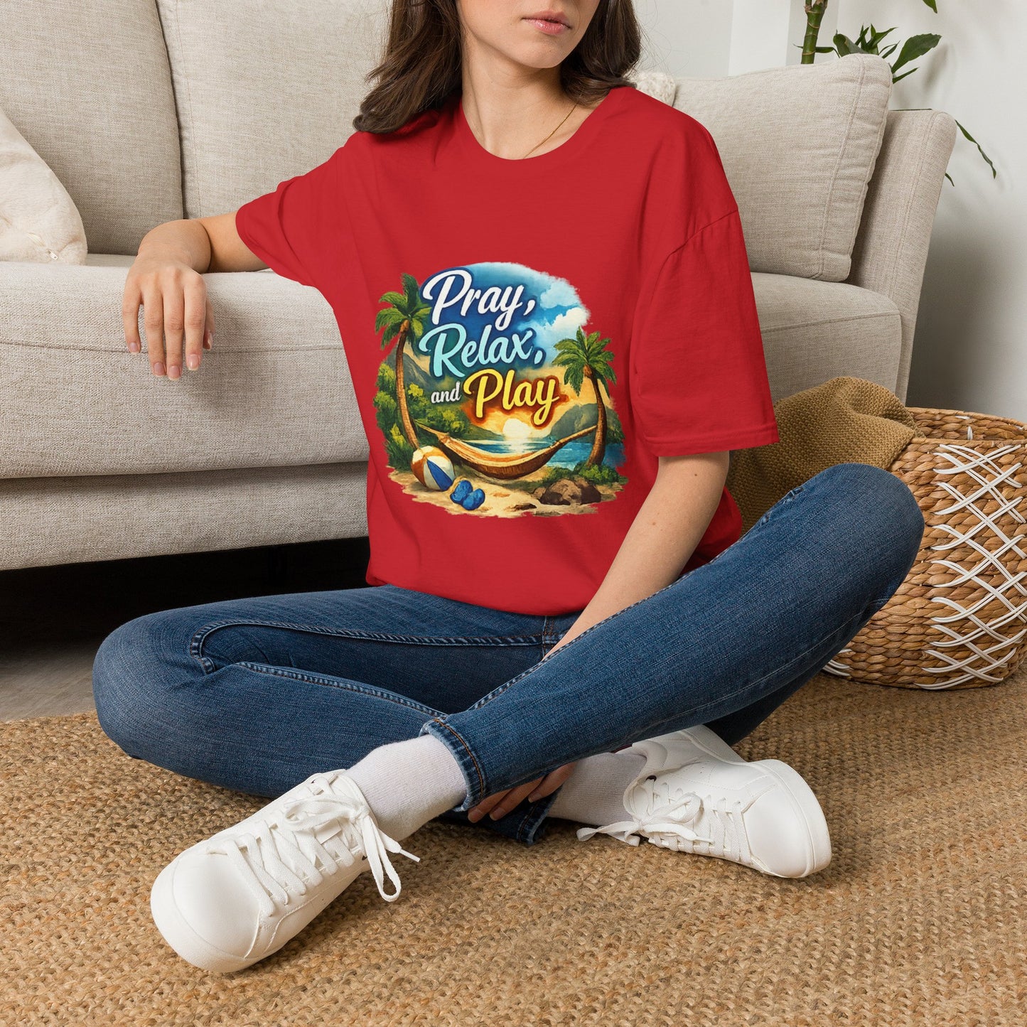 Pray, Relax & Play Beach T-Shirt