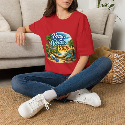 Pray, Relax & Play Beach T-Shirt