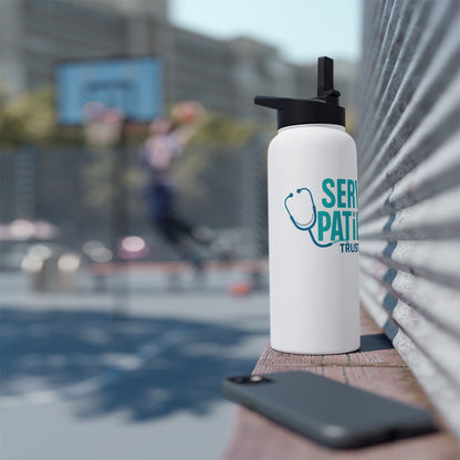 Serving Patients Trusting God Stainless Steel Water Bottle