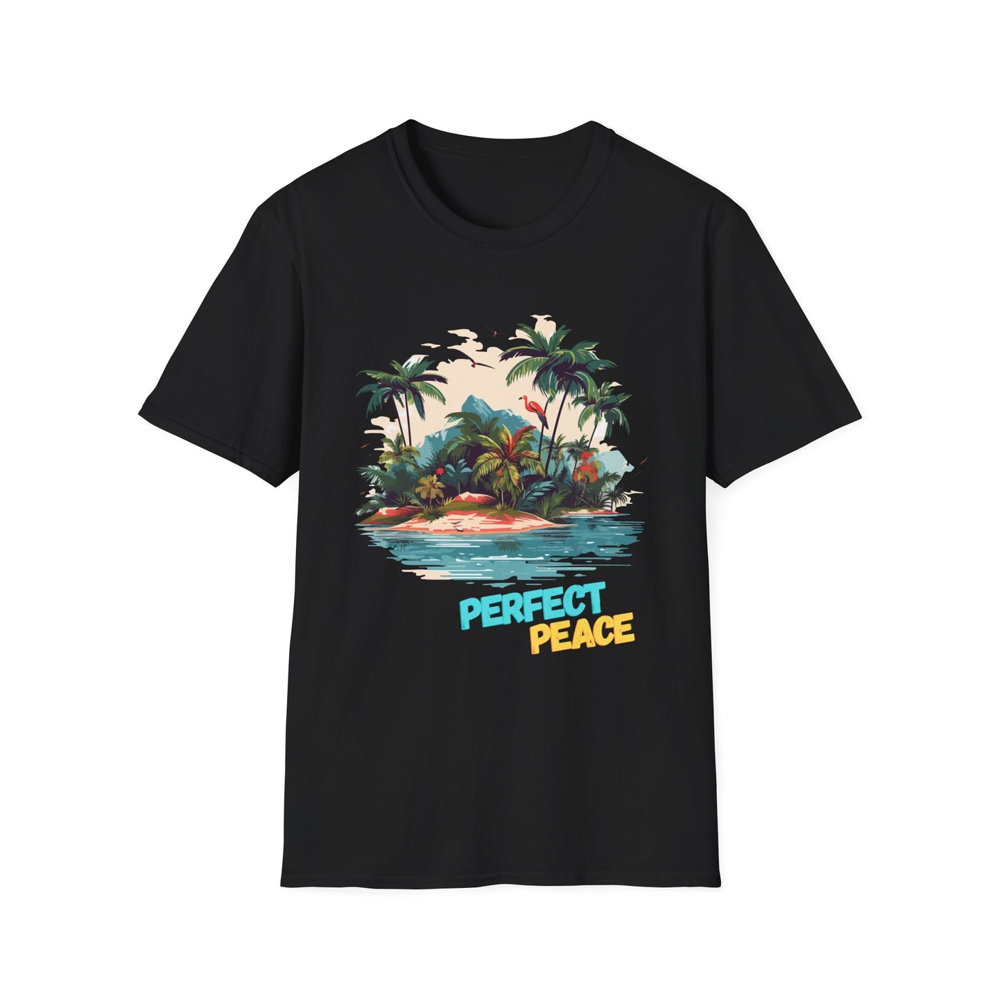 Tropical Peace T-Shirt, Casual Tee, Summer Vibes Shirt, Relaxing Island Top, Perfect for Vacations, Gifts for Beach Lovers
