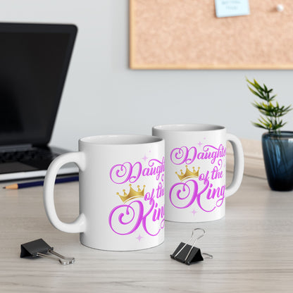 Daughter of the King Ceramic Mug - Inspirational 11oz & 15oz Coffee Cup for Royalty Lovers