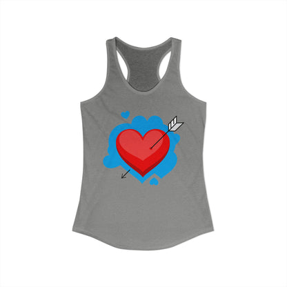 Valentine's Day Heart Racerback Tank for Women