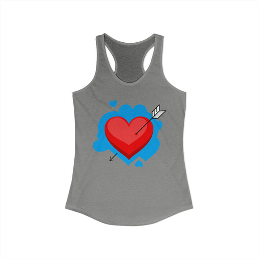 Valentine's Day Heart Racerback Tank for Women