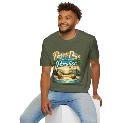 Perfect Peace in Paradise T-Shirt — Tropical Beach Graphic Tee