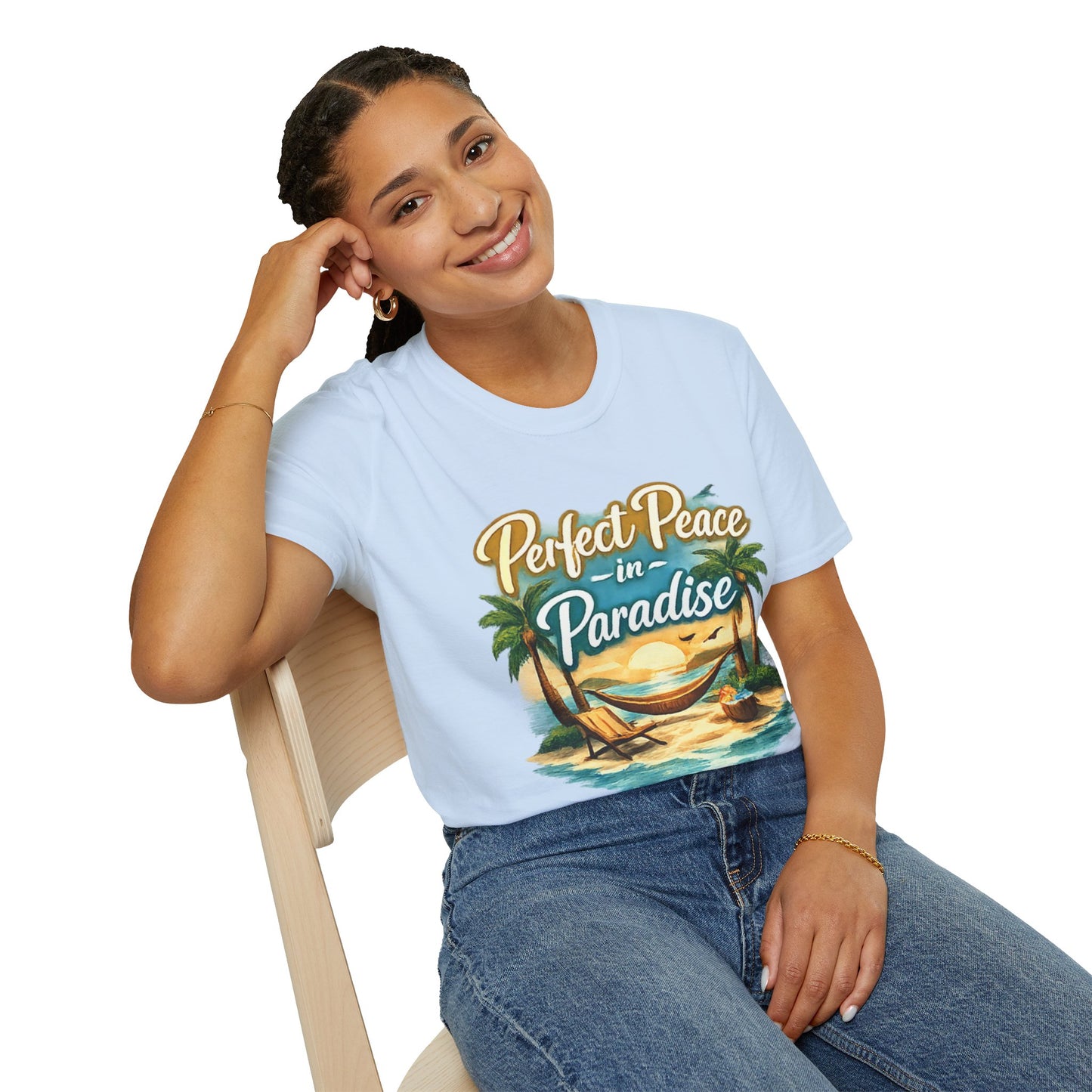 Perfect Peace in Paradise T-Shirt — Tropical Beach Graphic Tee