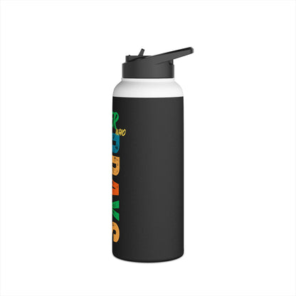 Prayer Vibes Stainless Steel Water Bottle — “Prayer” Vertical Color Block Design