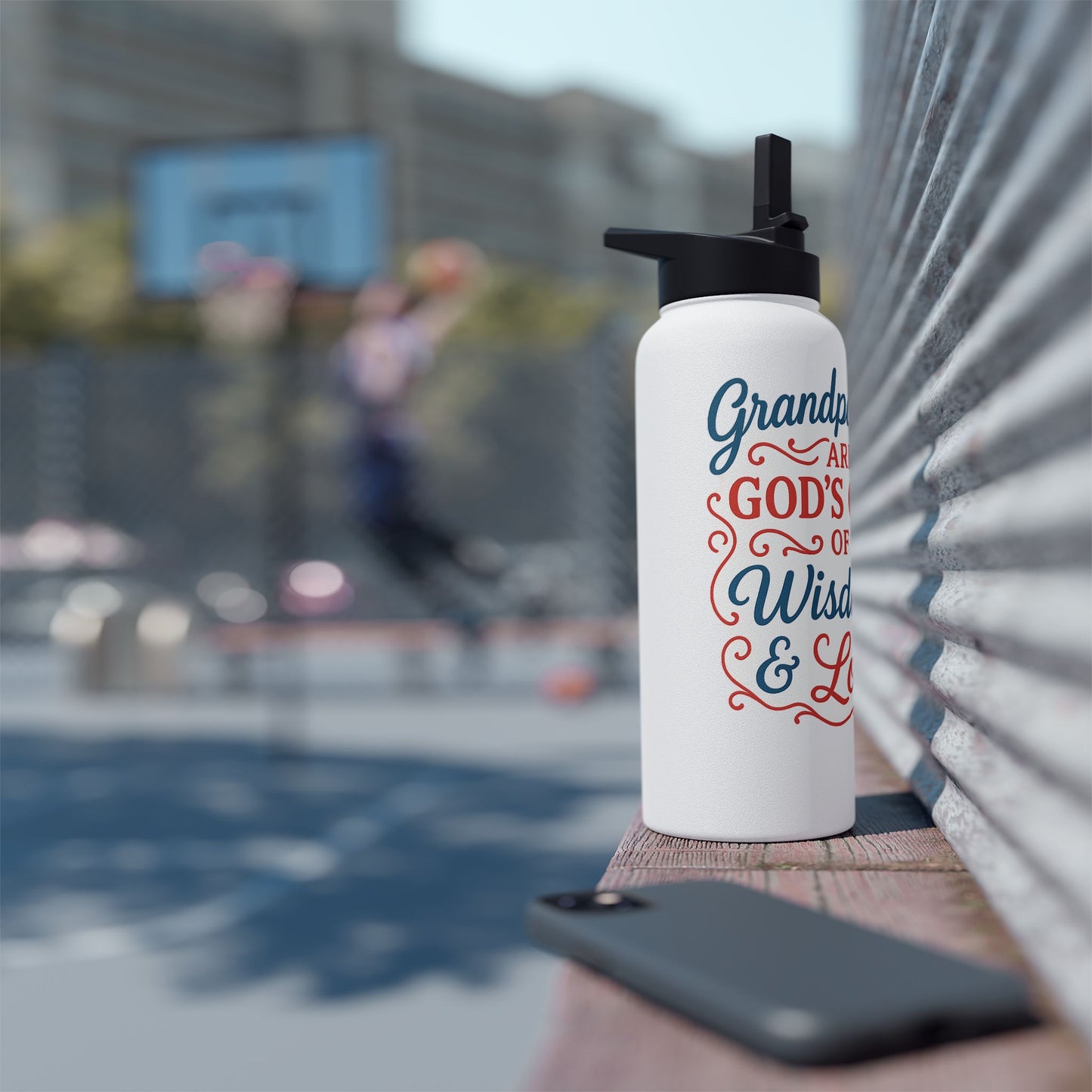 Grandparents Are God’s Gift Stainless Steel Water Bottle — Inspirational Faith Quote