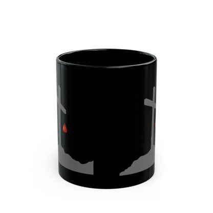 Inspirational Black Mug with Cross Design - Perfect Gift for Faithful Moments