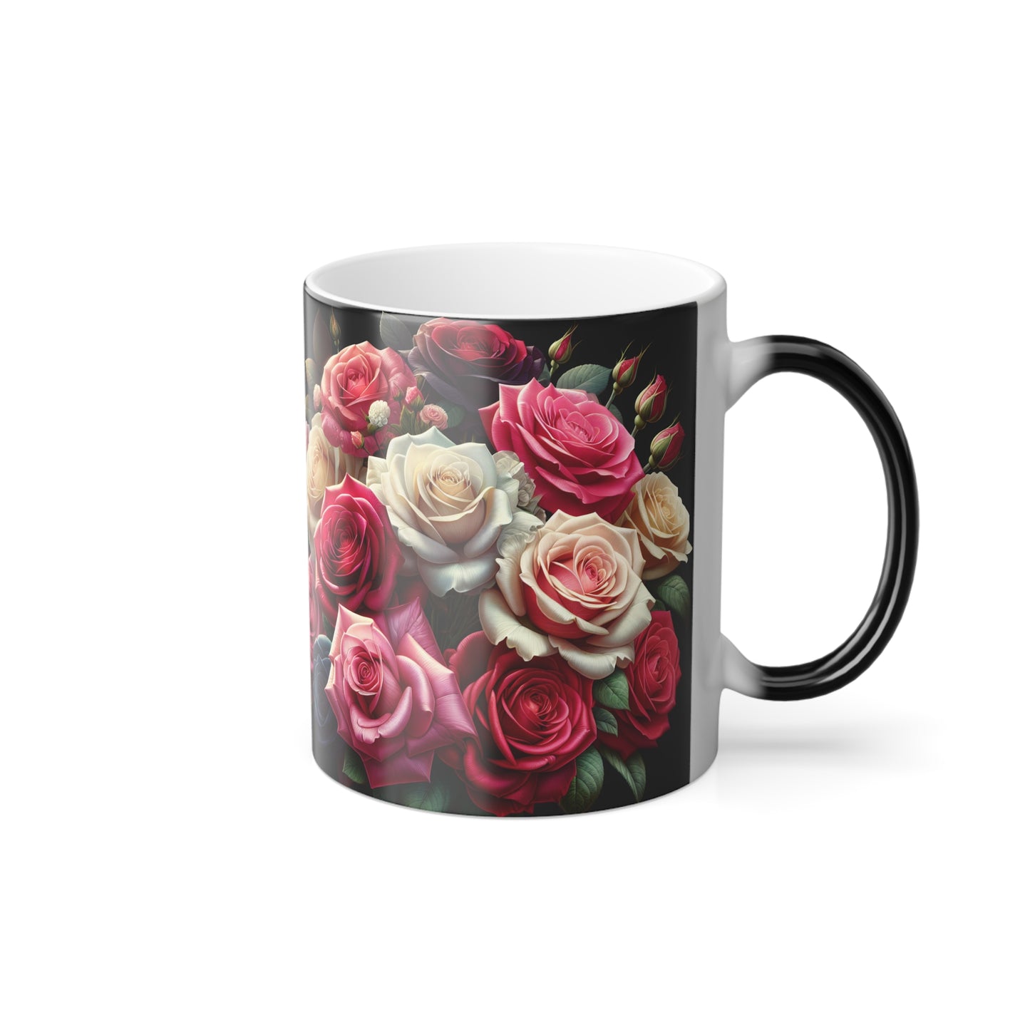 Color Morphing Floral Mug - 11oz - Elegant Rose Design for Home & Gifts