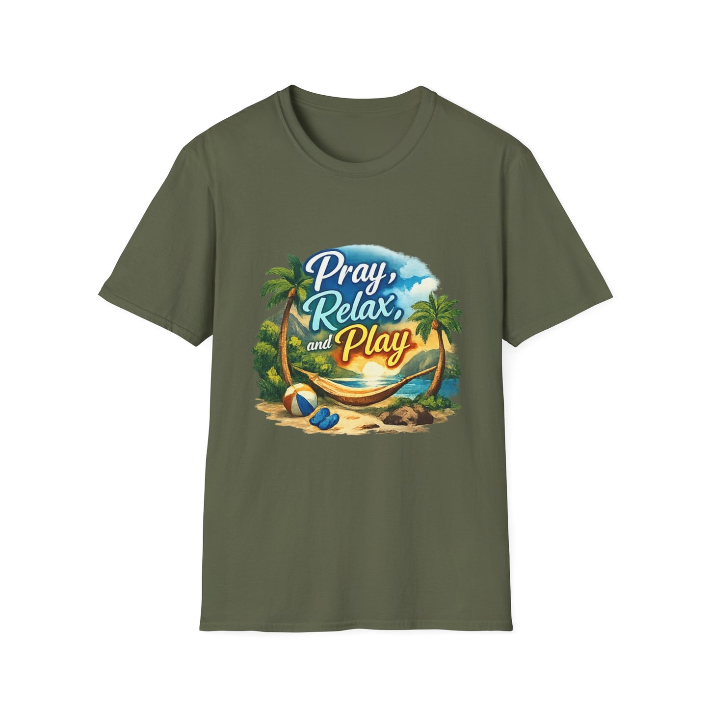 Pray, Relax & Play Beach T-Shirt