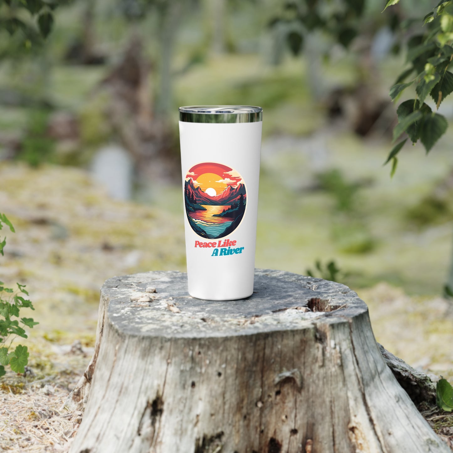 Peace Life A River Tumbler | 22oz Copper Vacuum Insulated Cup, Travel Mug, Outdoor Beverage Container, Gift for Nature Lovers, Camping [...]