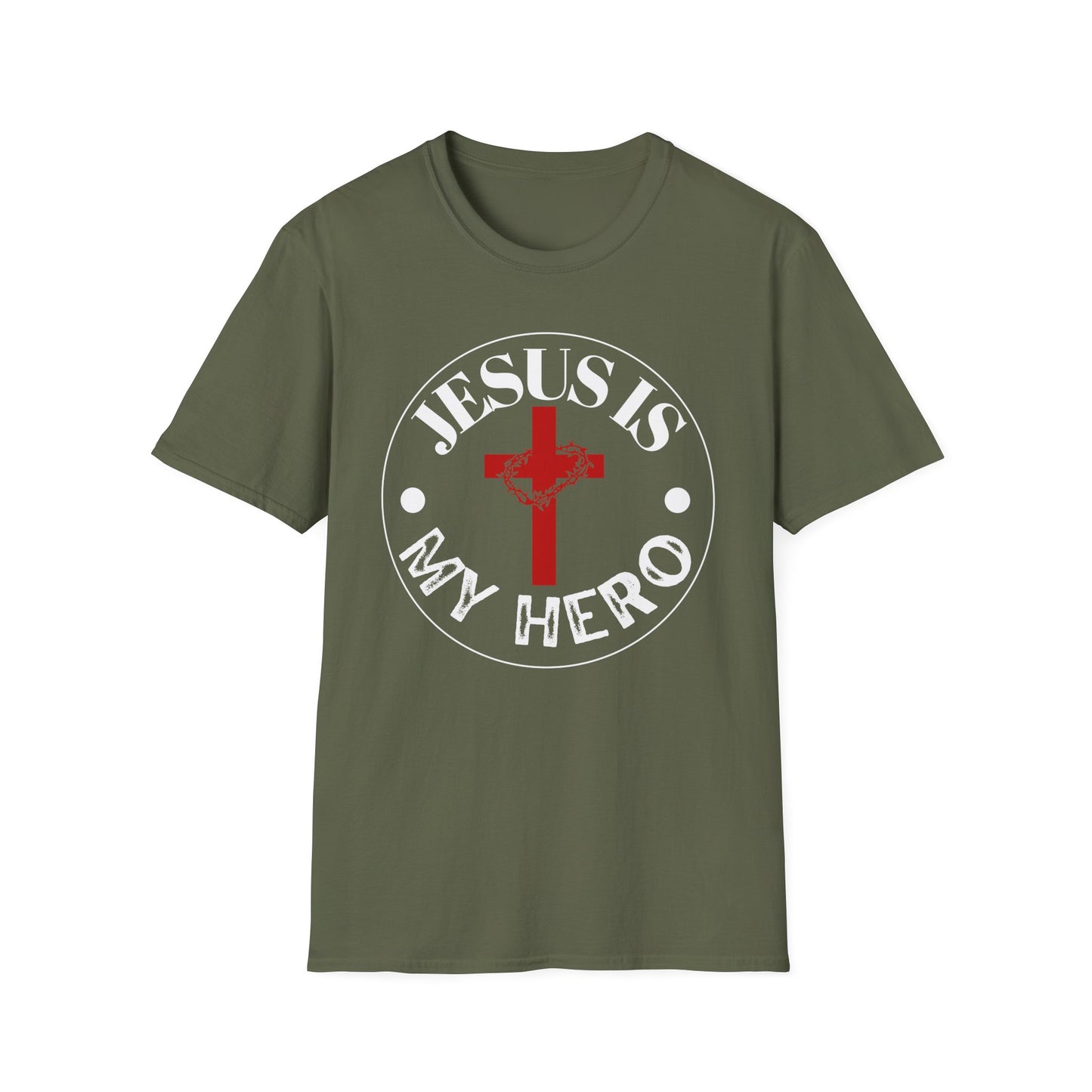 'Jesus is My Hero' Faith-Inspired Unisex Softstyle T-Shirt