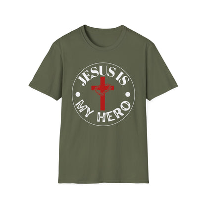 'Jesus is My Hero' Faith-Inspired Unisex Softstyle T-Shirt