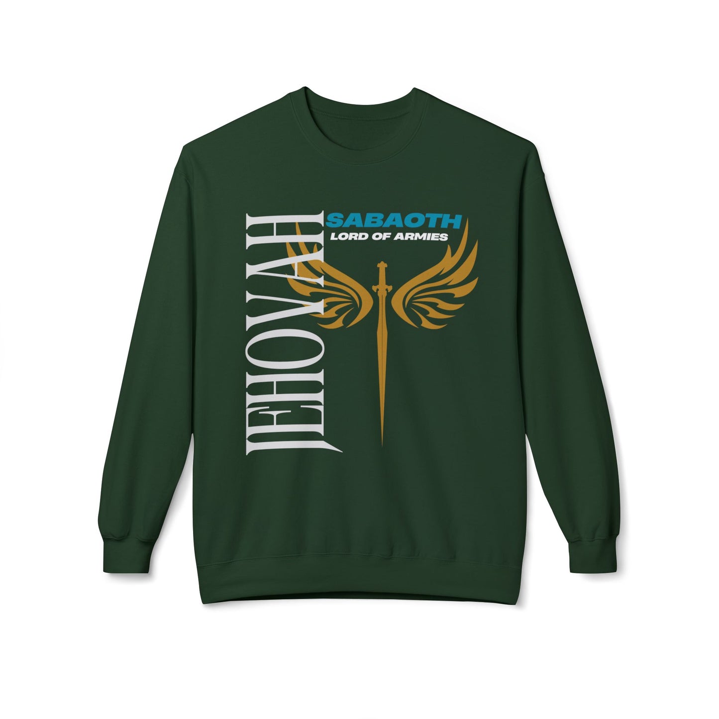 Jehovah Sababoth 'Lord of Armies' Crewneck Sweatshirt — Biblical Warrior Graphic