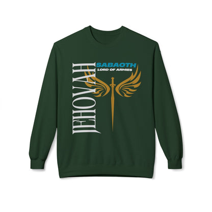 Jehovah Sababoth 'Lord of Armies' Crewneck Sweatshirt — Biblical Warrior Graphic