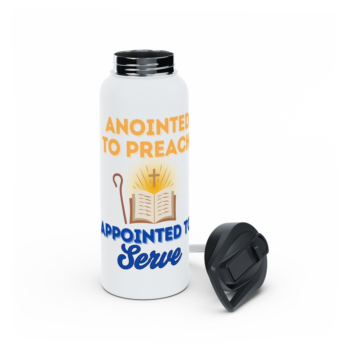 Anointed to Preach, Appointed to Serve Stainless Steel Water Bottle