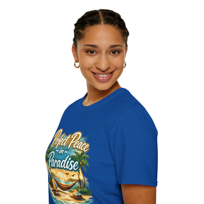 Perfect Peace in Paradise T-Shirt — Tropical Beach Graphic Tee