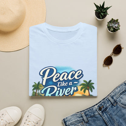 Peace Like a River T‑Shirt — Scenic River Prayer Tee