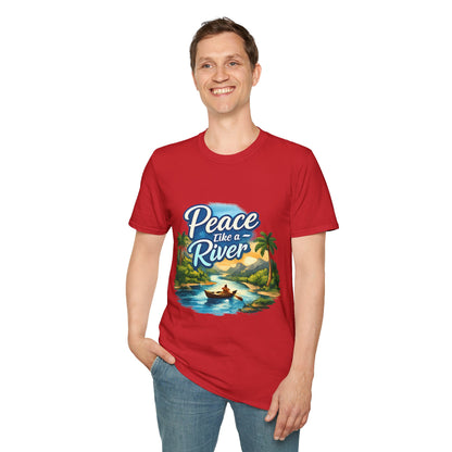 Peace Like a River T‑Shirt — Scenic River Prayer Tee