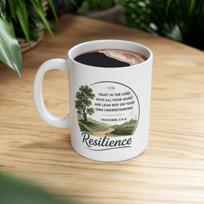 Resilience Tree Ceramic Mug — Inspirational Quote Coffee Cup (11oz & 15oz)