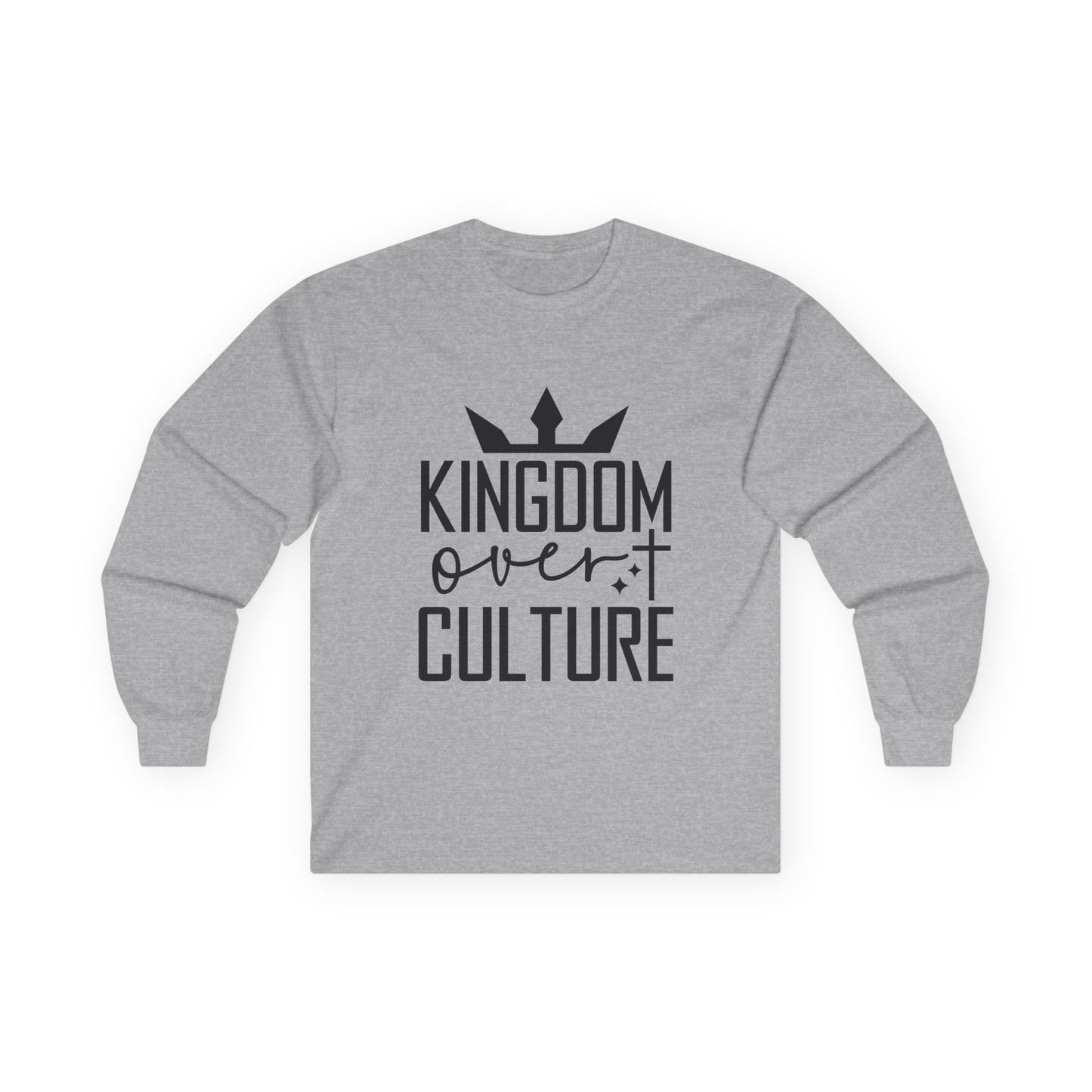 Kingdom Over Culture Long Sleeve Tee - Unisex Cotton Shirt for Faith & Style