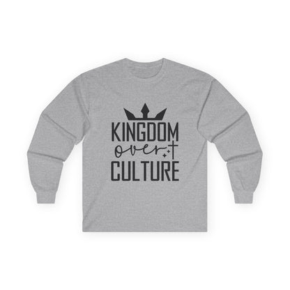 Kingdom Over Culture Long Sleeve Tee - Unisex Cotton Shirt for Faith & Style