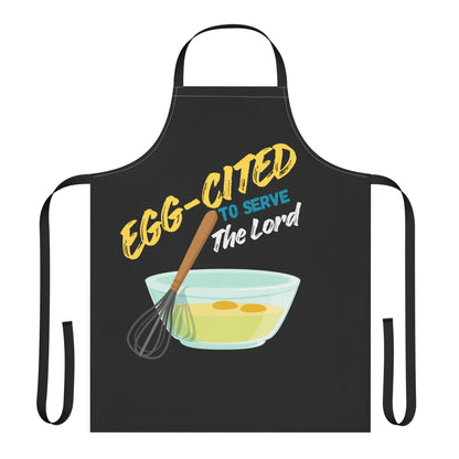 Cheery Cooking Apron - "Egg-cited to Serve the Lord" (Unisex)