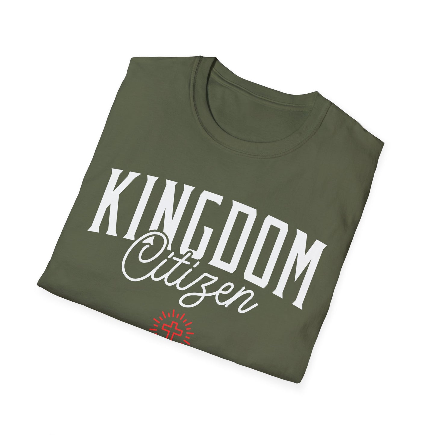 Kingdom Citizen Unisex Softstyle T-Shirt - Faith-Inspired Mountain Design