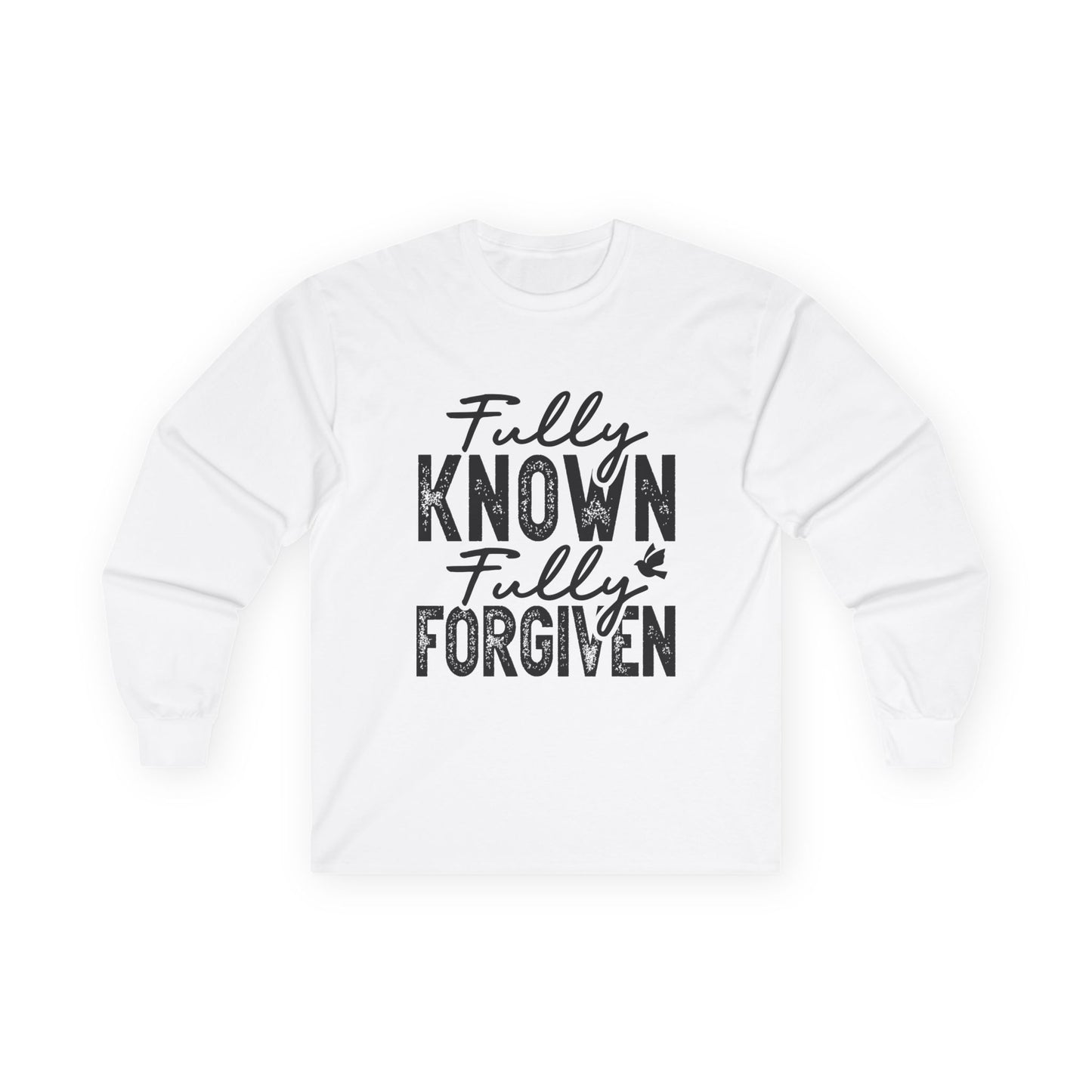 Fully Known Fully Forgiven Long Sleeve Tee for Faith and Comfort