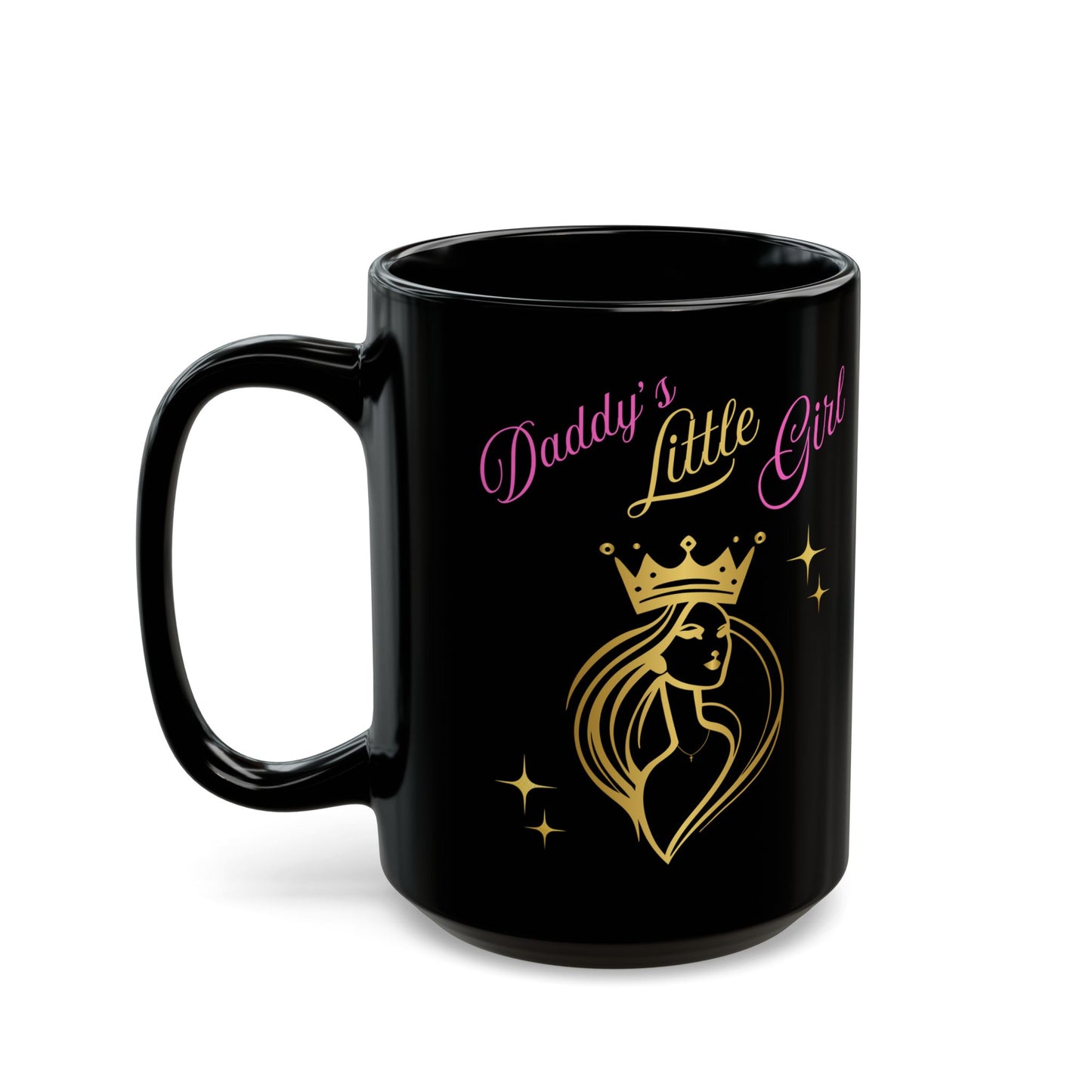 Personalized Daddy's Little Girl Black Mug - Perfect Gift for Dads and Daughters