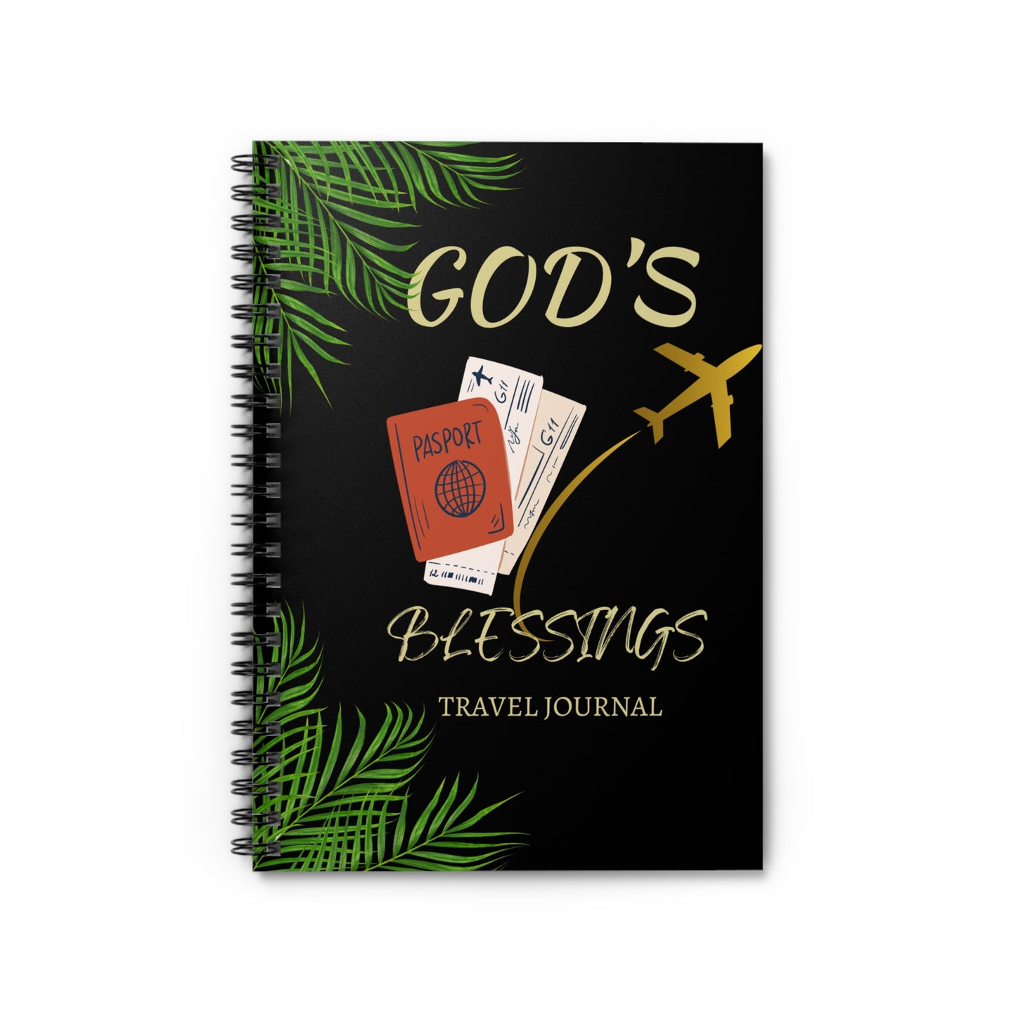 God's Blessings Travel Journal - Spiral Notebook for Adventurers