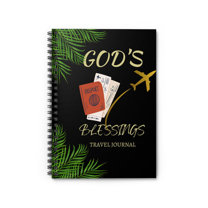 God's Blessings Travel Journal - Spiral Notebook for Adventurers